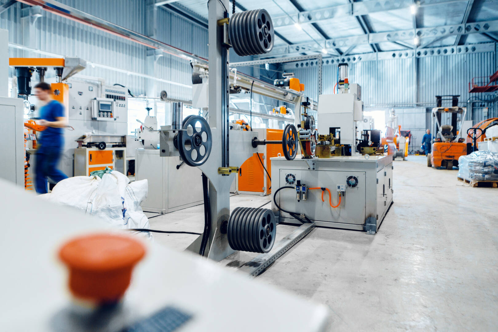 Inside the new factory manufacturing electrical cable.